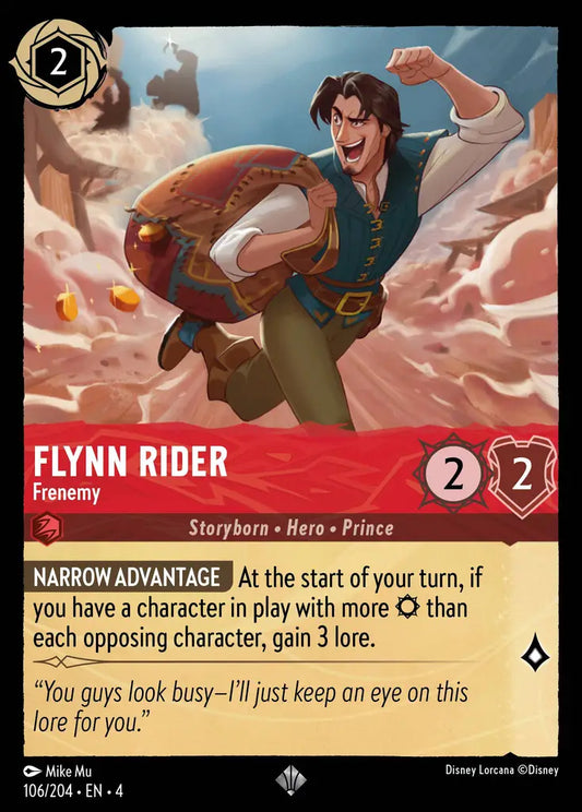 Flynn Rider - Frenemy - 106/204 - Super Rare - Ursula’s Return - Disney Lorcana