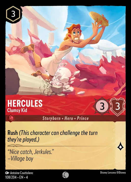 Hercules - Clumsy Kid - 108/204 - Common - Ursula’s Return - Disney Lorcana
