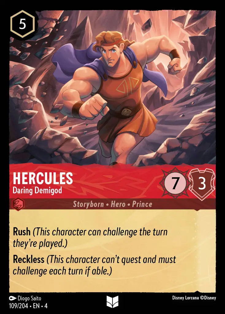 Hercules - Daring Demigod - 109/204 - Uncommon - Ursula’s Return - Disney Lorcana