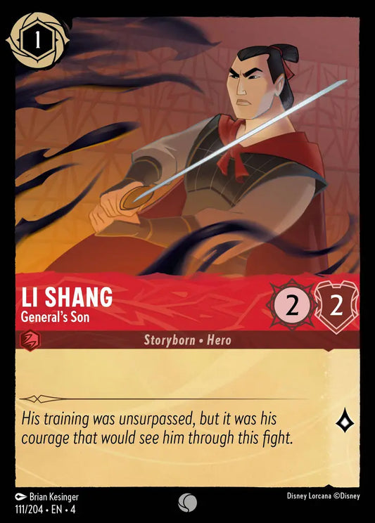 Li Shang - General's Son - 111/204 - Common - Ursula’s Return - Disney Lorcana