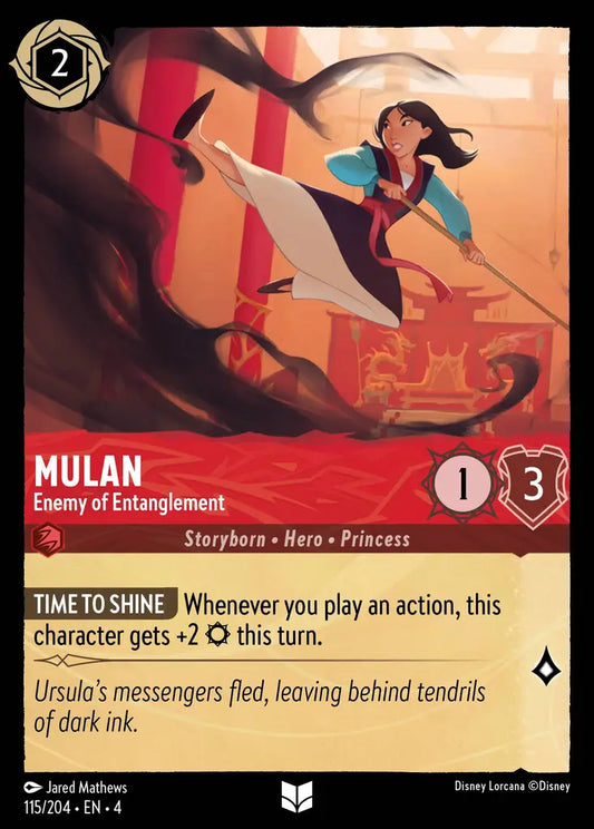 Mulan - Enemy of Entanglement - 115/204 - Uncommon - Ursula’s Return - Disney Lorcana