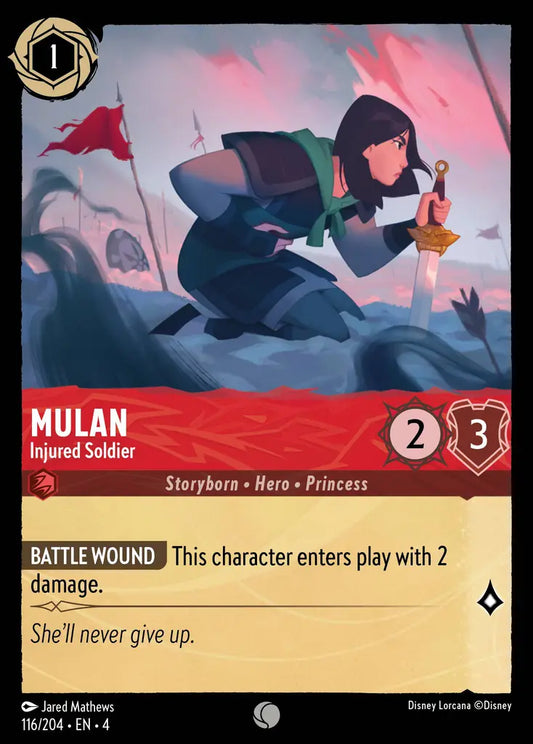 Mulan - Injured Soldier - 116/204 - Common - Ursula’s Return - Disney Lorcana