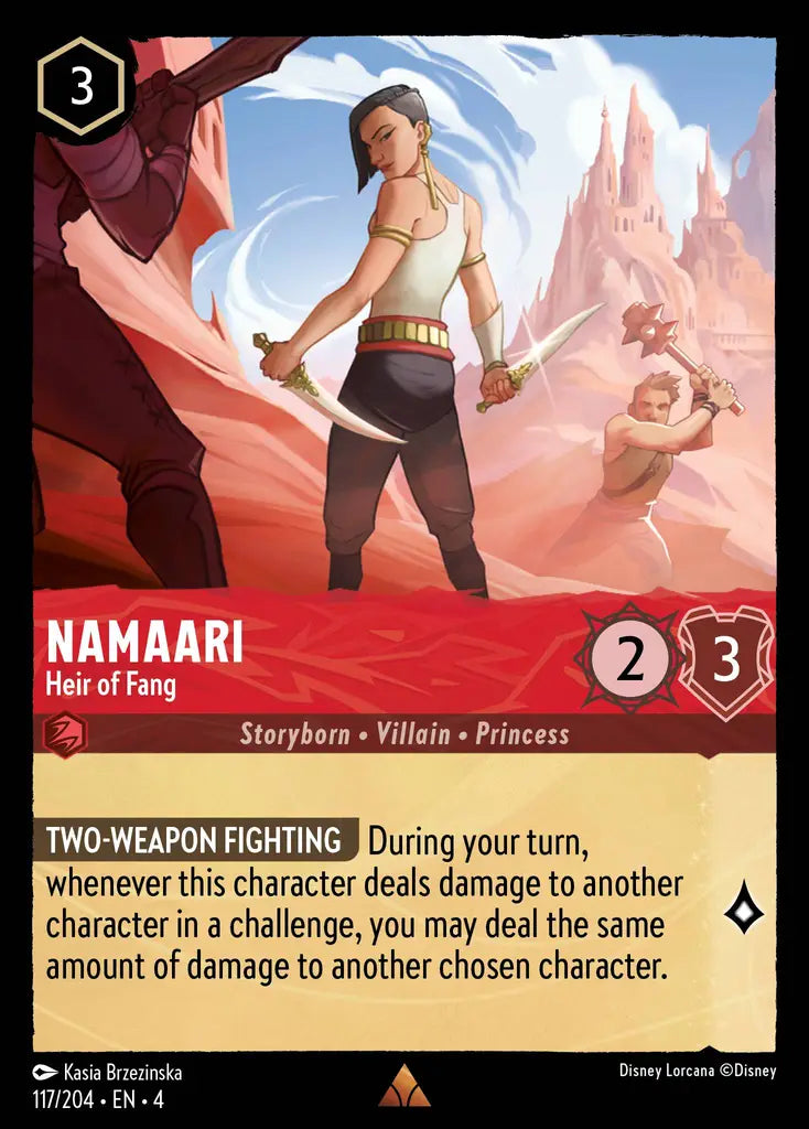 Namaari - Heir of Fang - 117/204 - Rare - Ursula’s Return - Disney Lorcana