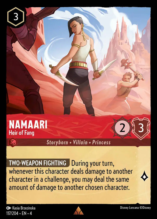Namaari - Heir of Fang - 117/204 - Rare - Ursula’s Return - Disney Lorcana