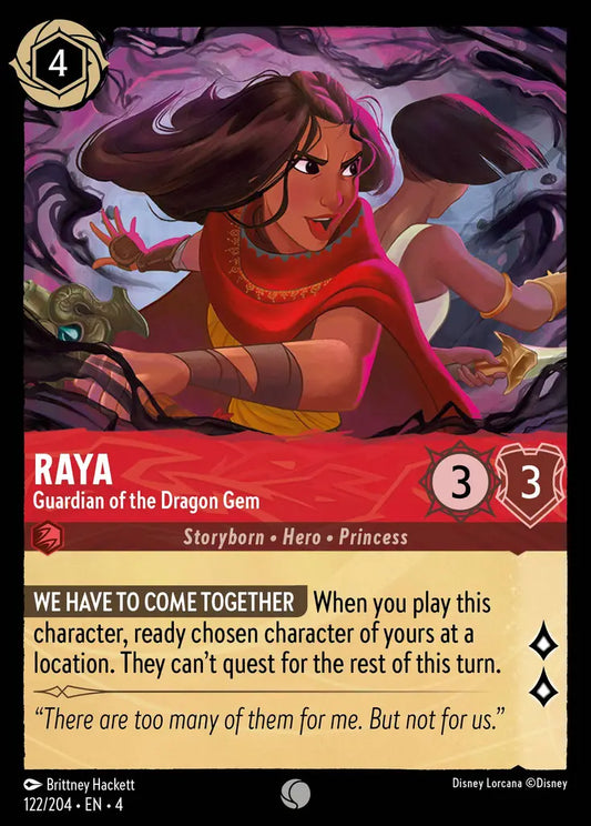 Raya - Guardian of the Dragon Gem - 122/204 - Common - Ursula’s Return - Disney Lorcana
