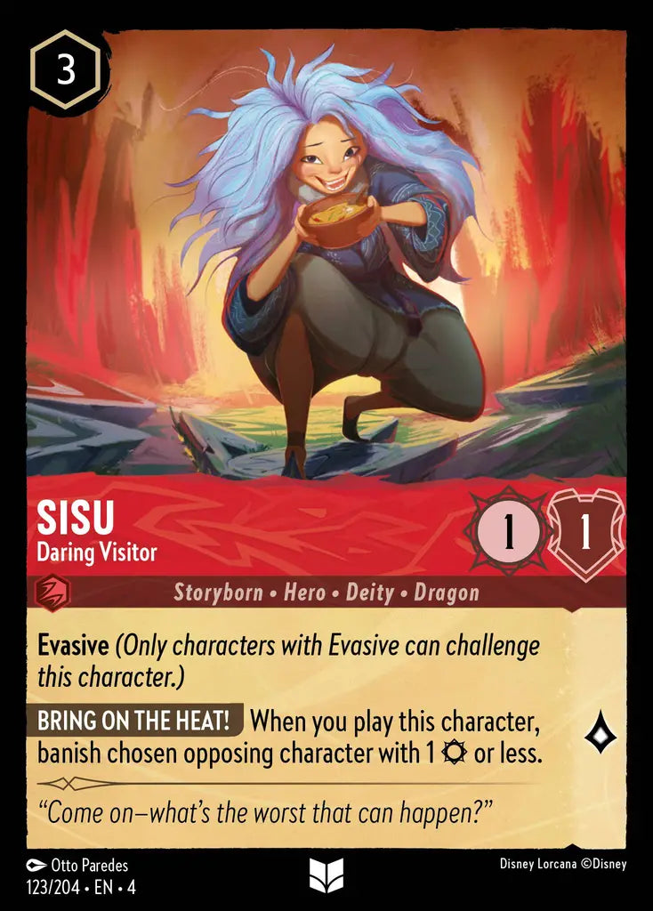 Sisu - Daring Visitor - 123/204 - Uncommon - Ursula’s Return - Disney Lorcana
