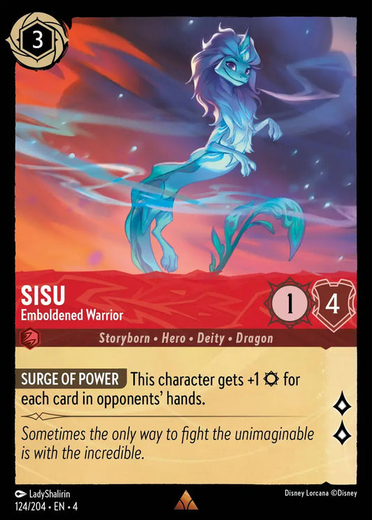 Sisu - Emboldened Warrior - 124/204 - Rare - Ursula’s Return - Disney Lorcana