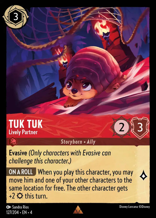 Tuk Tuk - Lively Partner - 127/204 - Rare - Ursula’s Return - Disney Lorcana