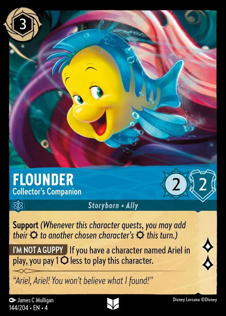 Flounder - Collector's Companion - 144/204 - Uncommon - Ursula’s Return - Disney Lorcana
