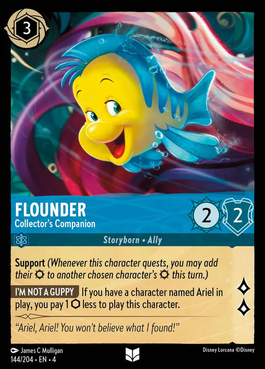 Flounder - Collector's Companion - 144/204 - Uncommon - Ursula’s Return - Disney Lorcana