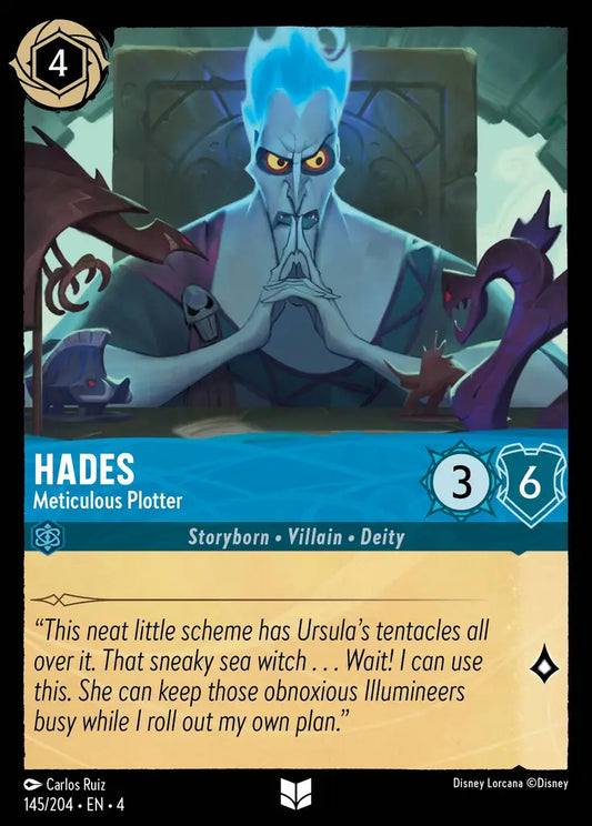 Hades - Meticulous Plotter - 145/204 - Uncommon - Ursula’s Return - Disney Lorcana