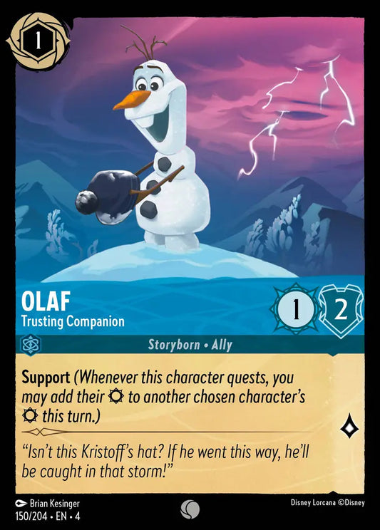 Olaf - Trusting Companion - 150/204 - Common - Ursula’s Return - Disney Lorcana
