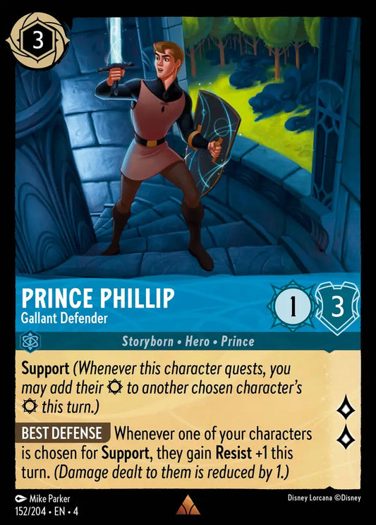 Prince Phillip - Gallant Defender - 152/204 - Rare - Ursula’s Return - Disney Lorcana