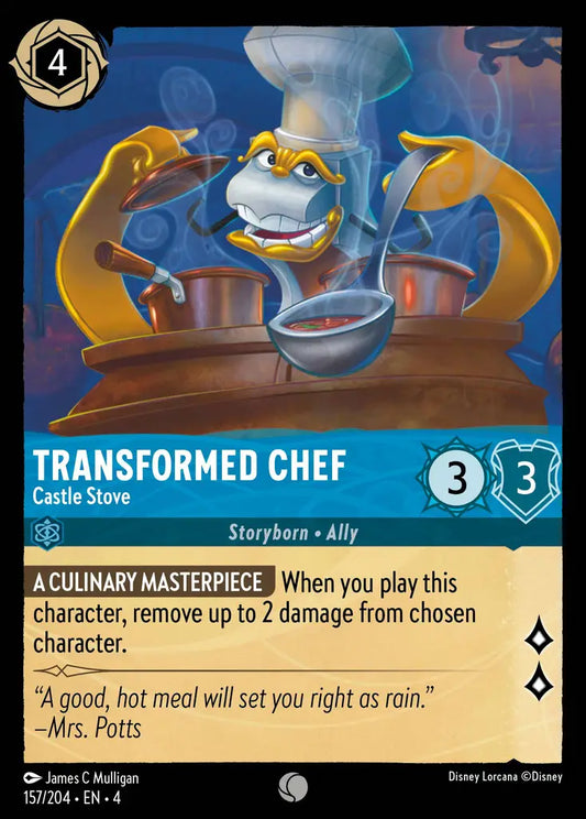 Transformed Chef - Castle Stove - 157/204 - Common - Ursula’s Return - Disney Lorcana
