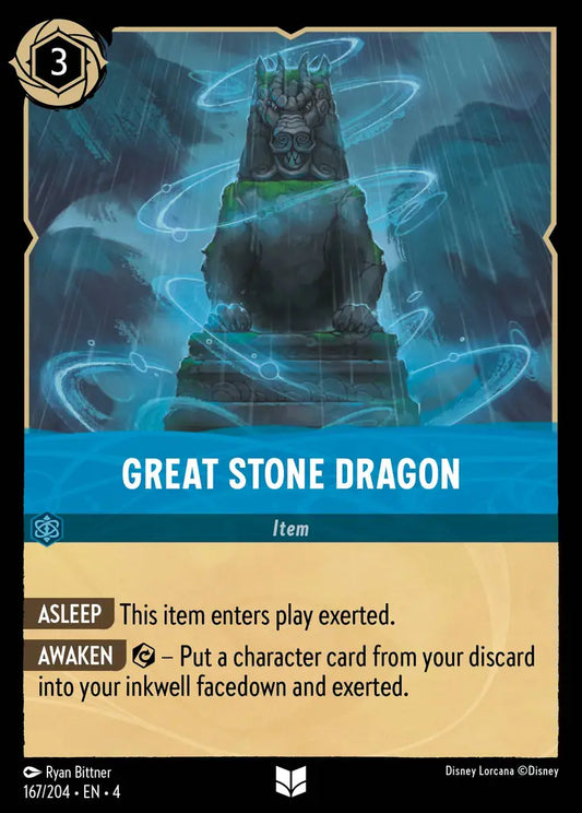 Great Stone Dragon - 167/204 - Uncommon - Ursula’s Return - Disney Lorcana