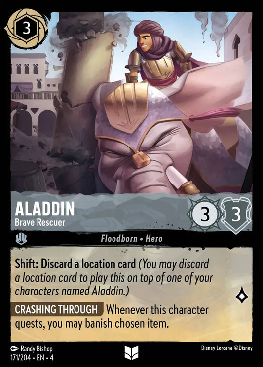 Aladdin - Brave Rescuer - 171/204 - Uncommon - Ursula’s Return - Disney Lorcana