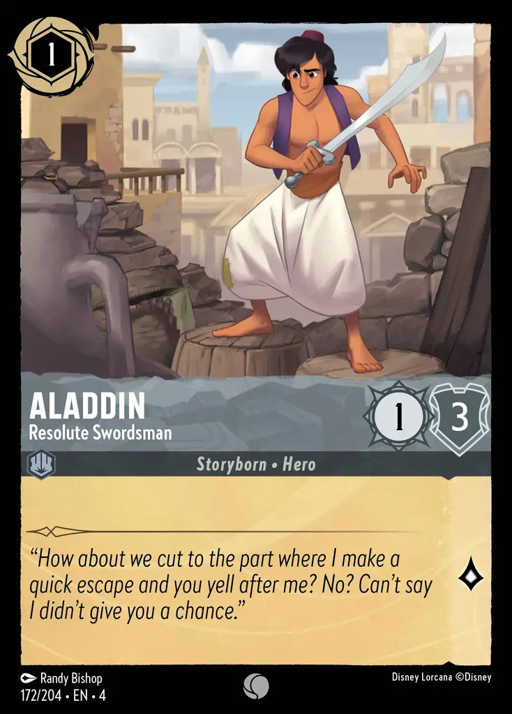 Aladdin - Resolute Swordsman - 172/204 - Common - Ursula’s Return - Disney Lorcana