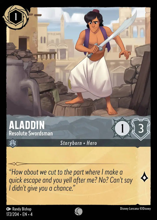 Aladdin - Resolute Swordsman - 172/204 - Common - Ursula’s Return - Disney Lorcana
