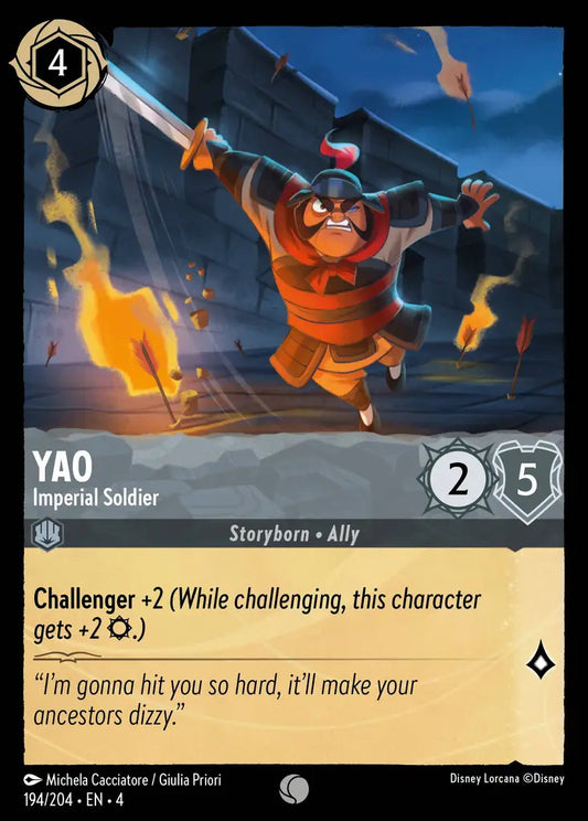 Yao - Imperial Soldier - 194/204 - Common - Ursula’s Return - Disney Lorcana