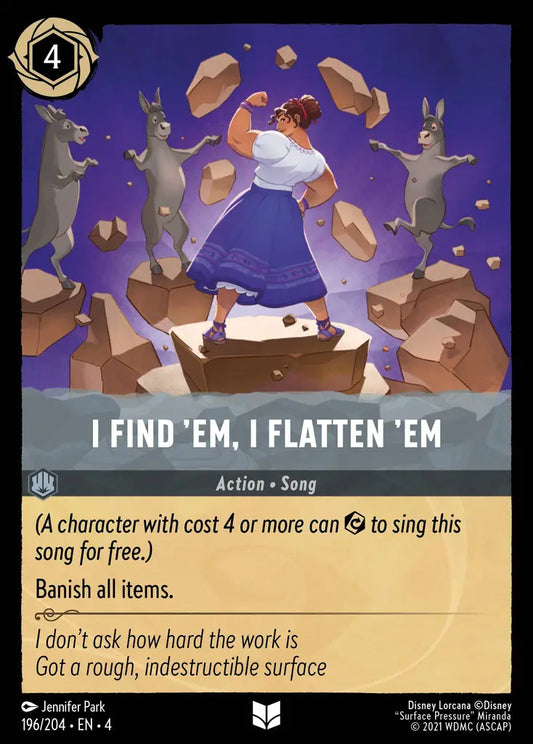I Find ’em, I Flatten ’em - 196/204 - Uncommon - Ursula’s Return - Disney Lorcana