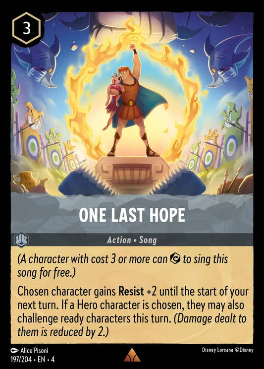 One Last Hope - 197/204 - Rare - Ursula’s Return - Disney Lorcana