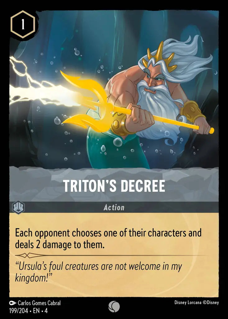 Triton's Decree - 199/204 - Common - Ursula’s Return - Disney Lorcana