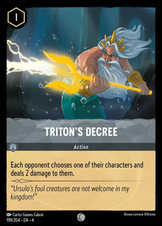 Triton's Decree - 199/204 - Common - Ursula’s Return - Disney Lorcana