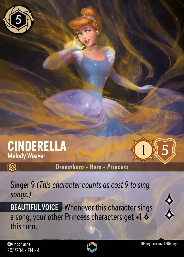 Cinderella - Melody Weaver - 205/204 - Enchanted - Ursula’s Return - Disney Lorcana
