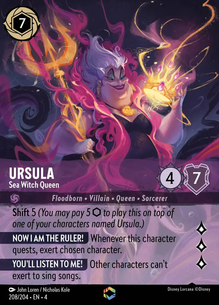 Ursula - Sea Witch Queen - 208/204 - Enchanted - Ursula’s Return - Disney Lorcana