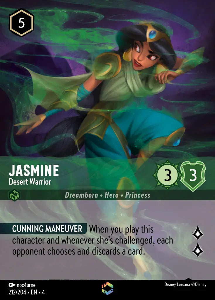 Jasmine - Desert Warrior - 212/204 - Enchanted - Ursula’s Return - Disney Lorcana