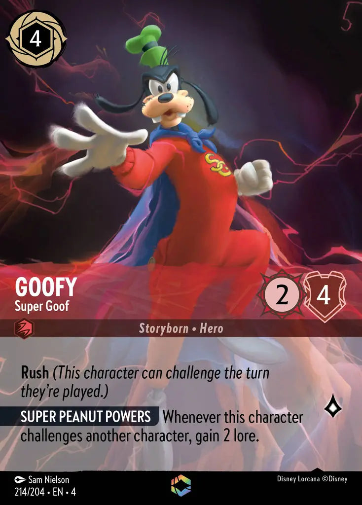 Goofy - Super Goof - 214/204 - Enchanted - Ursula’s Return - Disney Lorcana