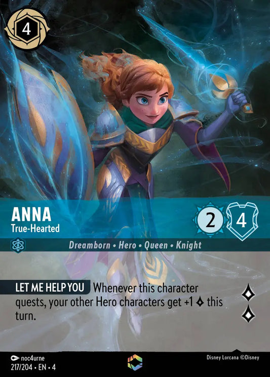 Anna - True-Hearted - 217/204 - Enchanted - Ursula’s Return - Disney Lorcana