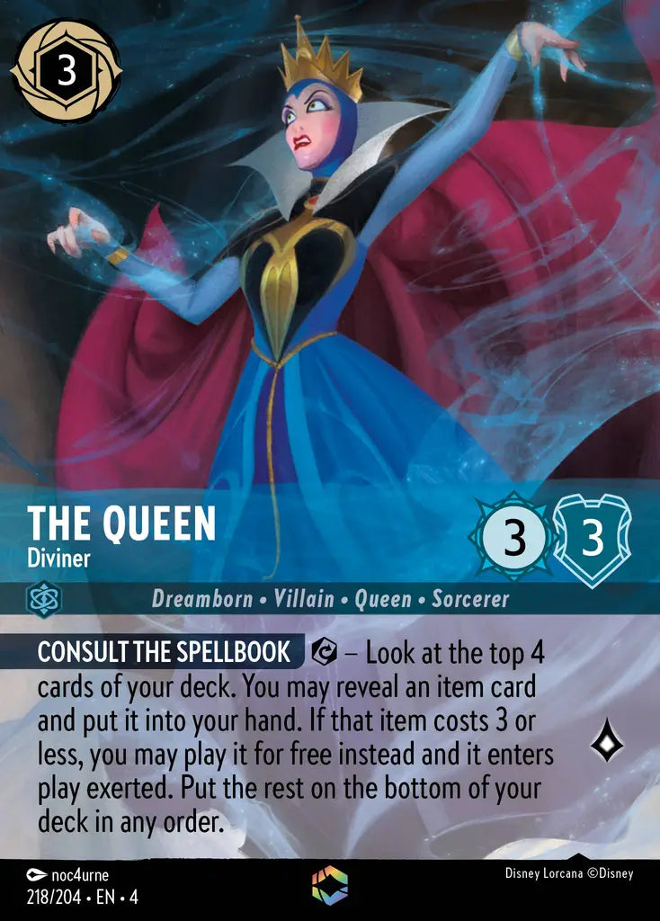 The Queen - Diviner - 218/204 - Enchanted - Ursula’s Return - Disney Lorcana
