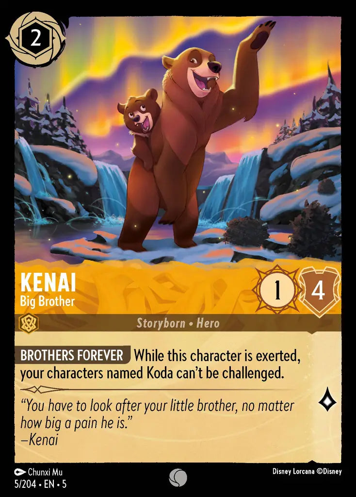 Kenai - Big Brother - 5/204 - Common - Shimmering Skies - Disney Lorcana