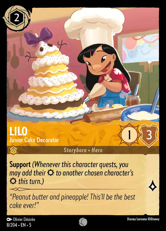Lilo - Junior Cake Decorator - 8/204 - Common - Shimmering Skies - Disney Lorcana