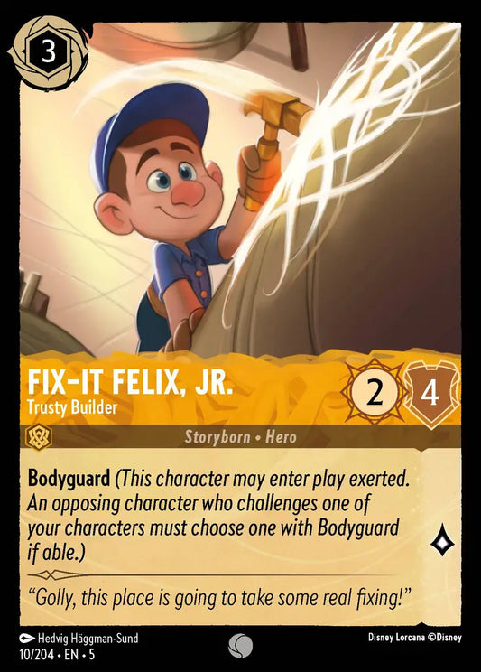 Fix-It Felix, Jr. - Trusty Builder - 10/204 - Common - Shimmering Skies - Disney Lorcana