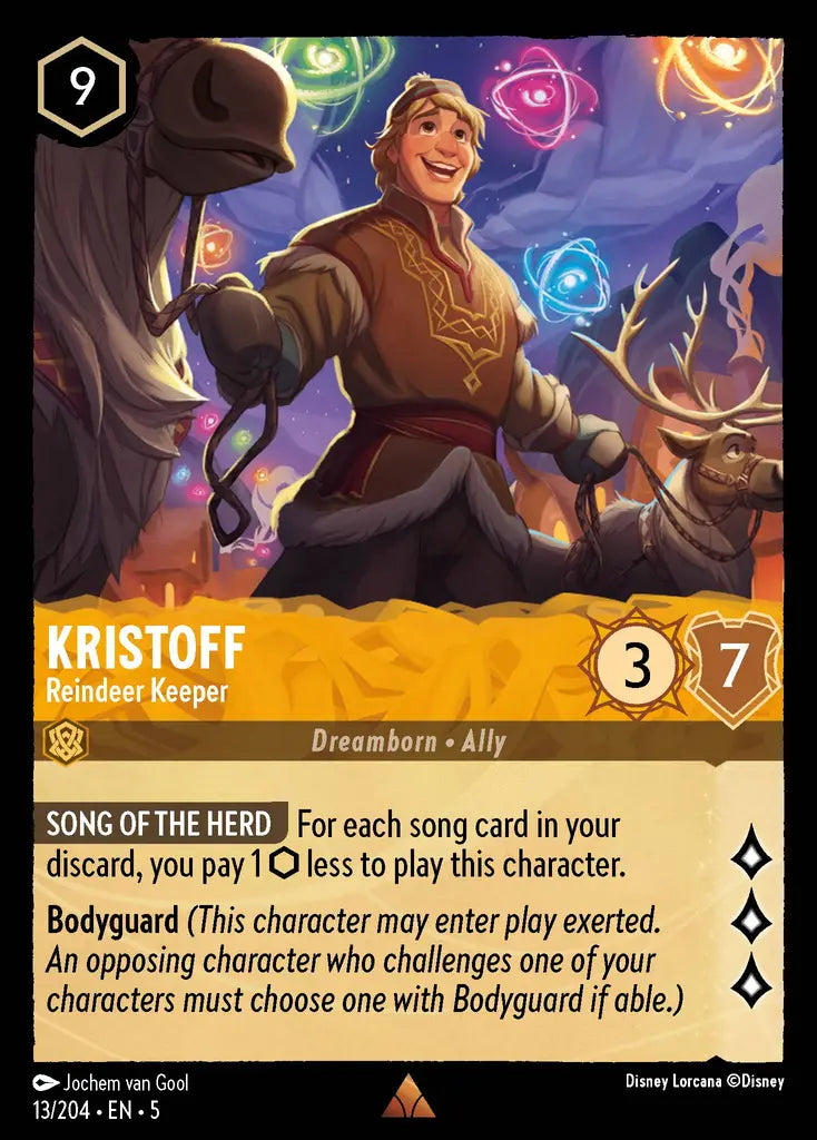 Kristoff - Reindeer Keeper - 13/204 - Rare - Shimmering Skies - Disney Lorcana