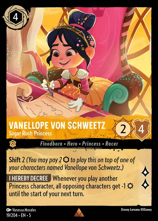 Vanellope von Schweetz - Sugar Rush Princess - 19/204 - Rare - Shimmering Skies - Disney Lorcana