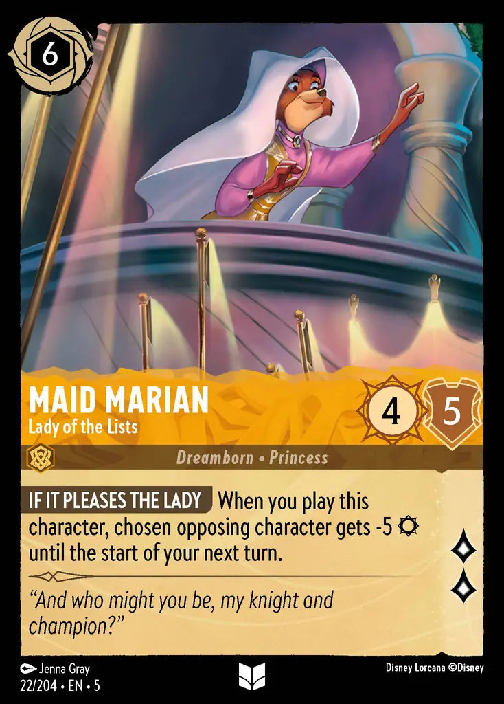 Maid Marian - Lady of the Lists - 22/204 - Uncommon - Shimmering Skies - Disney Lorcana