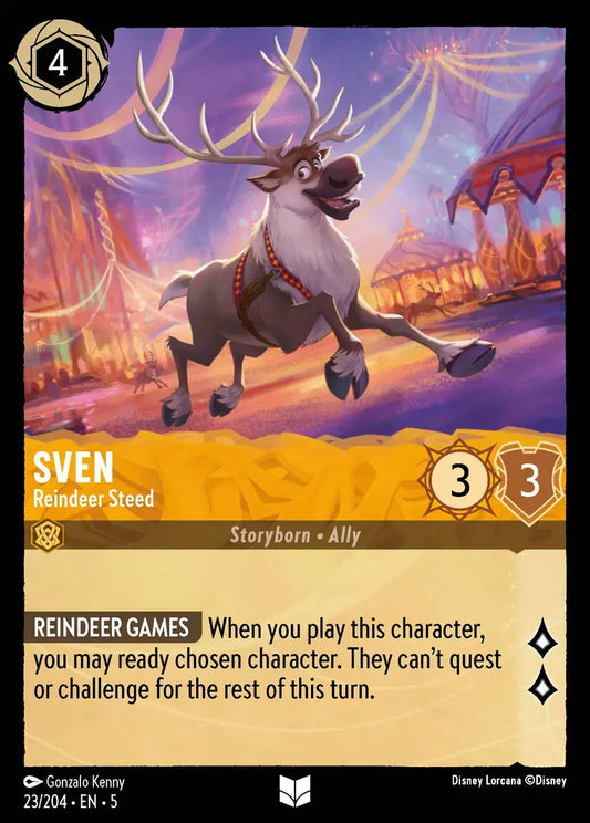 Sven - Reindeer Steed - 23/204 - Uncommon - Shimmering Skies - Disney Lorcana