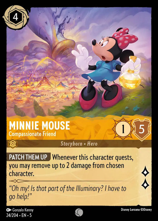 Minnie Mouse - Compassionate Friend - 24/204 - Common - Shimmering Skies - Disney Lorcana