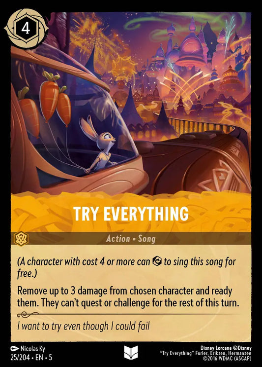 Try Everything - 25/204 - Uncommon - Shimmering Skies - Disney Lorcana