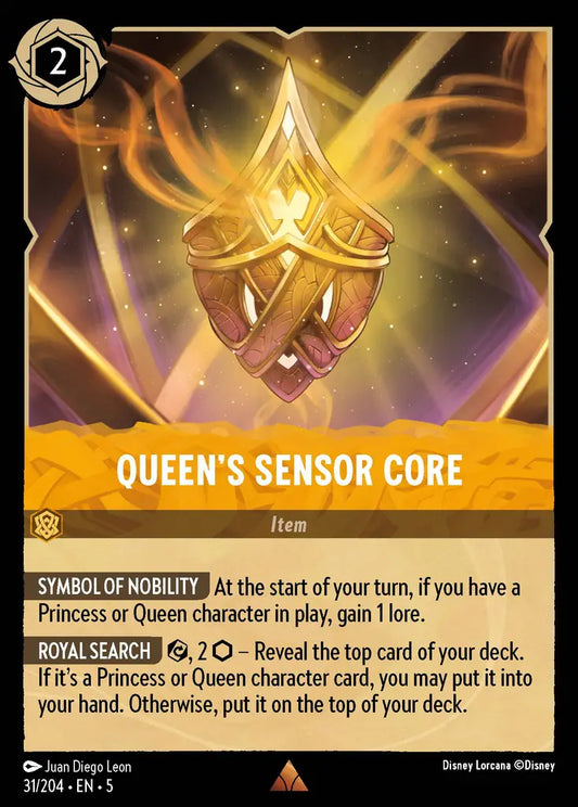 Queen's Sensor Core - 31/204 - Rare - Shimmering Skies - Disney Lorcana