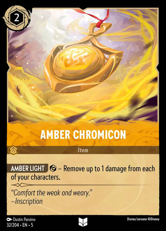 Amber Chromicon - 32/204 - Uncommon - Shimmering Skies - Disney Lorcana