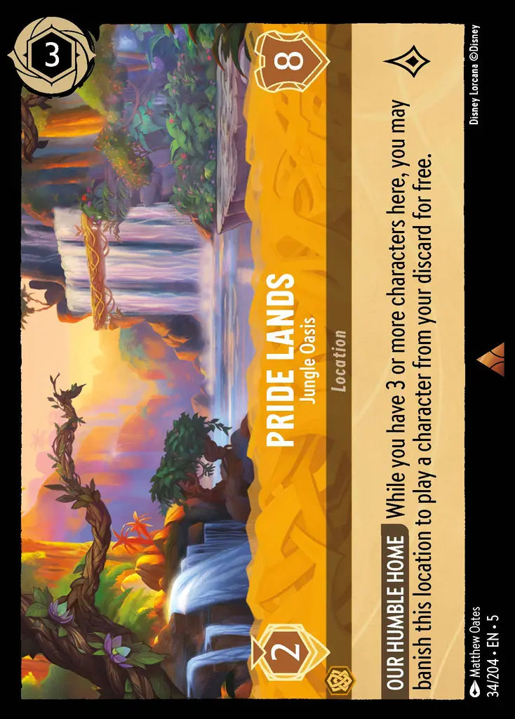 Pride Lands - Jungle Oasis - 34/204 - Rare - Shimmering Skies - Disney Lorcana