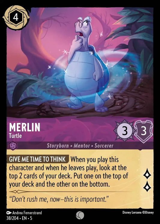 Merlin - Turtle - 38/204 - Common - Shimmering Skies - Disney Lorcana