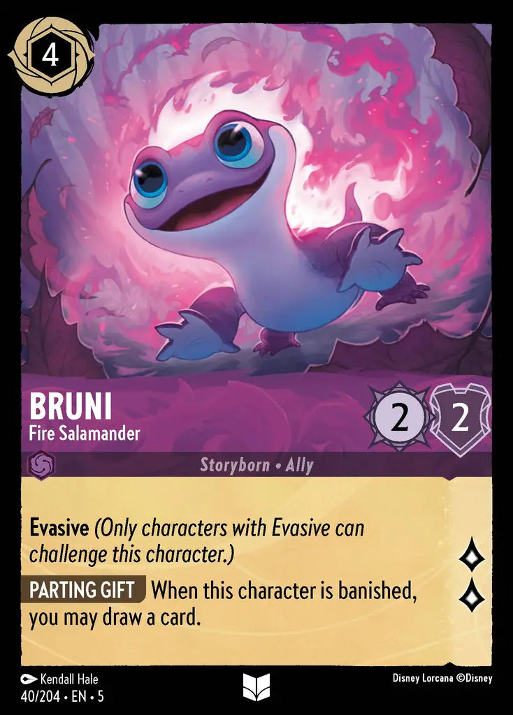 Bruni - Fire Salamander - 40/204 - Uncommon - Shimmering Skies - Disney Lorcana