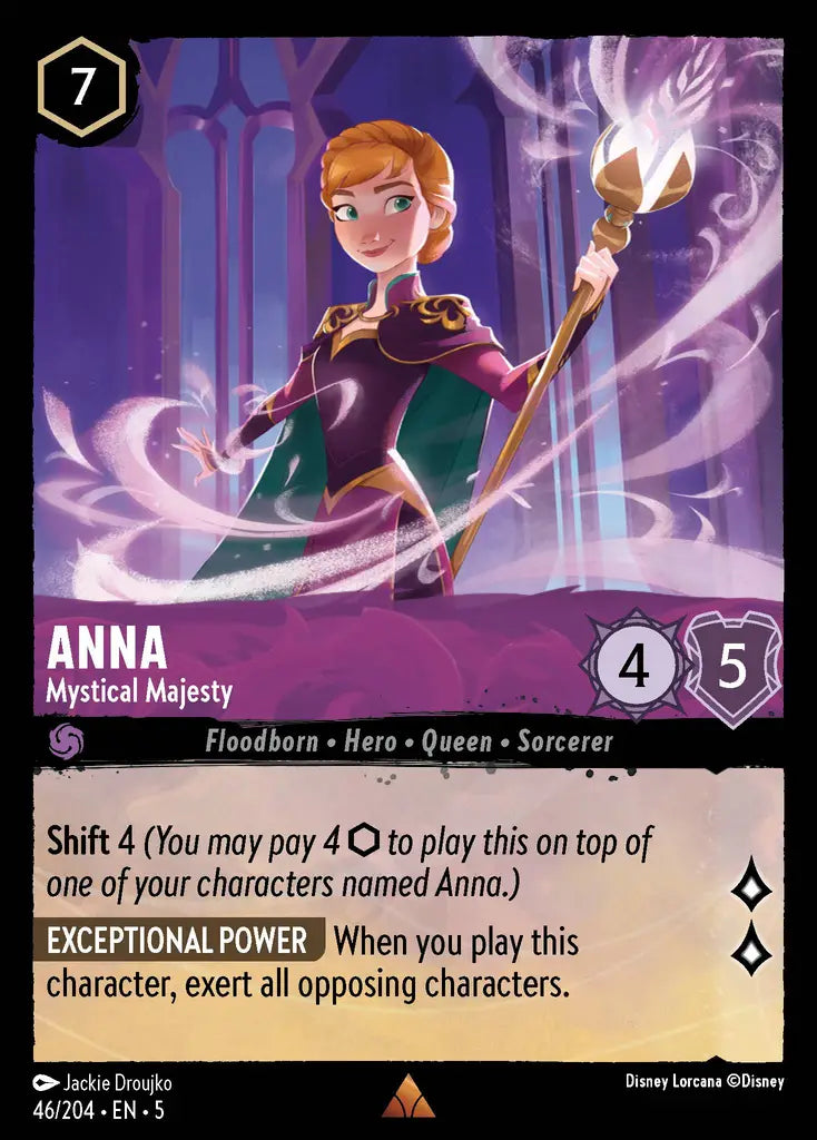 Anna - Mystical Majesty - 46/204 - Rare - Shimmering Skies - Disney Lorcana