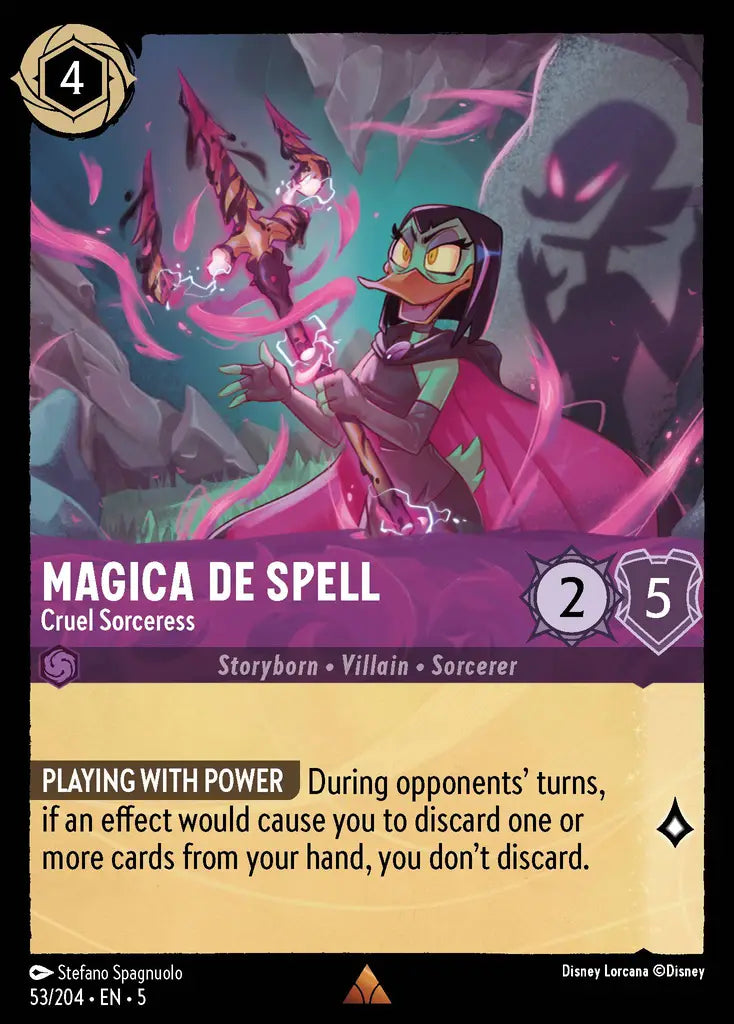 Magica De Spell - Cruel Sorceress - 53/204 - Rare - Shimmering Skies - Disney Lorcana