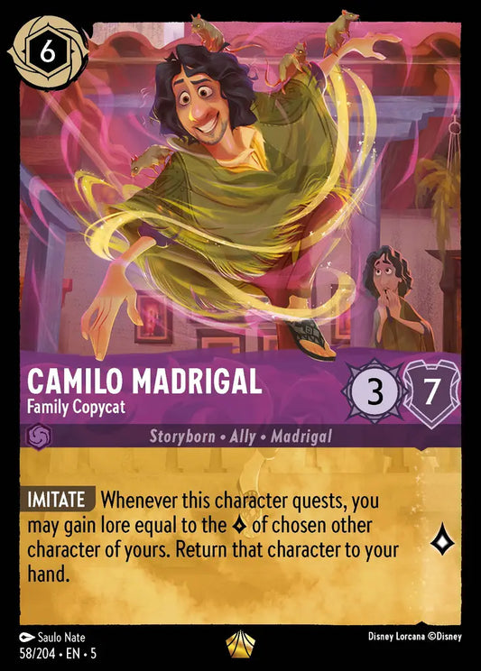 Camilo Madrigal - Family Copycat - 58/204 - Legendary - Shimmering Skies - Disney Lorcana